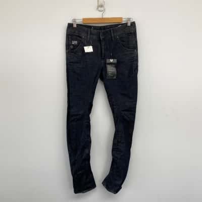 G-Star Raw 3301 Navy Blue Arc Loose Tapered Fit Jeans  Size 26 