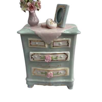  Royal Albert Music Box Floral Blue Pink Vintage