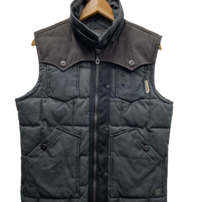 G-Star Raw Mens  Size M Front Zipper / Vest Black  