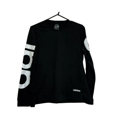 Adidas Mens  Size S Long Sleeve Shirt Black  / White 