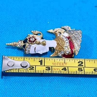 Thai Buddha Gold Diamontee Brooch