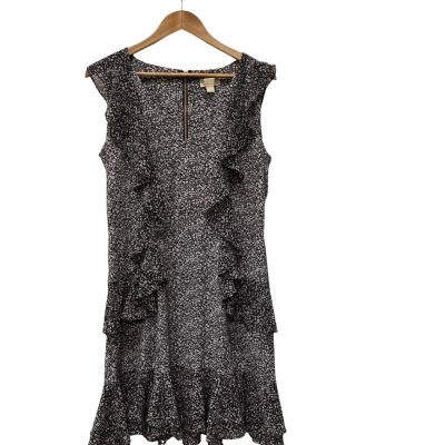 Michael Kors Womens  Size L Casual Dress Black  / White 