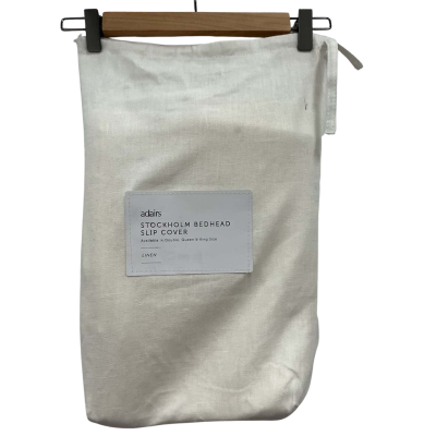 Adairs King Size Bedhead Slip Cover - Linen 