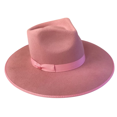 Lack of Color Pink Aussie Wool Cowgirl Hat/Fedora Size XXL