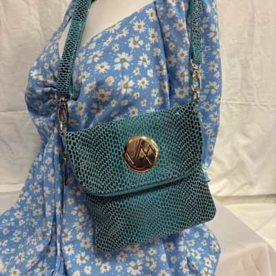 Vera May Womens Cross Body Bag Animal print / Black  / Blue / Turquoise 