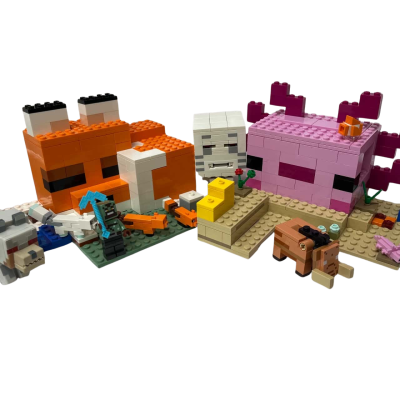 Lego Minecraft sets with mixed extra pieces