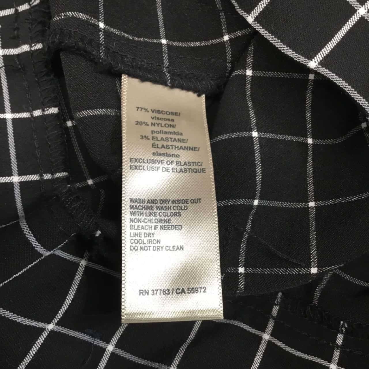 Women’s Rafaella Size 16 Straight Leg Black / Checked / White