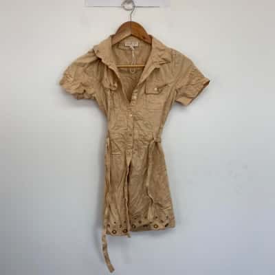 Michael Kors Beige Short Sleeve Dress  Size 12 