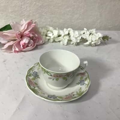Royal Doulton "Sudbury" Floral Pattern Fine China Cup and Saucer