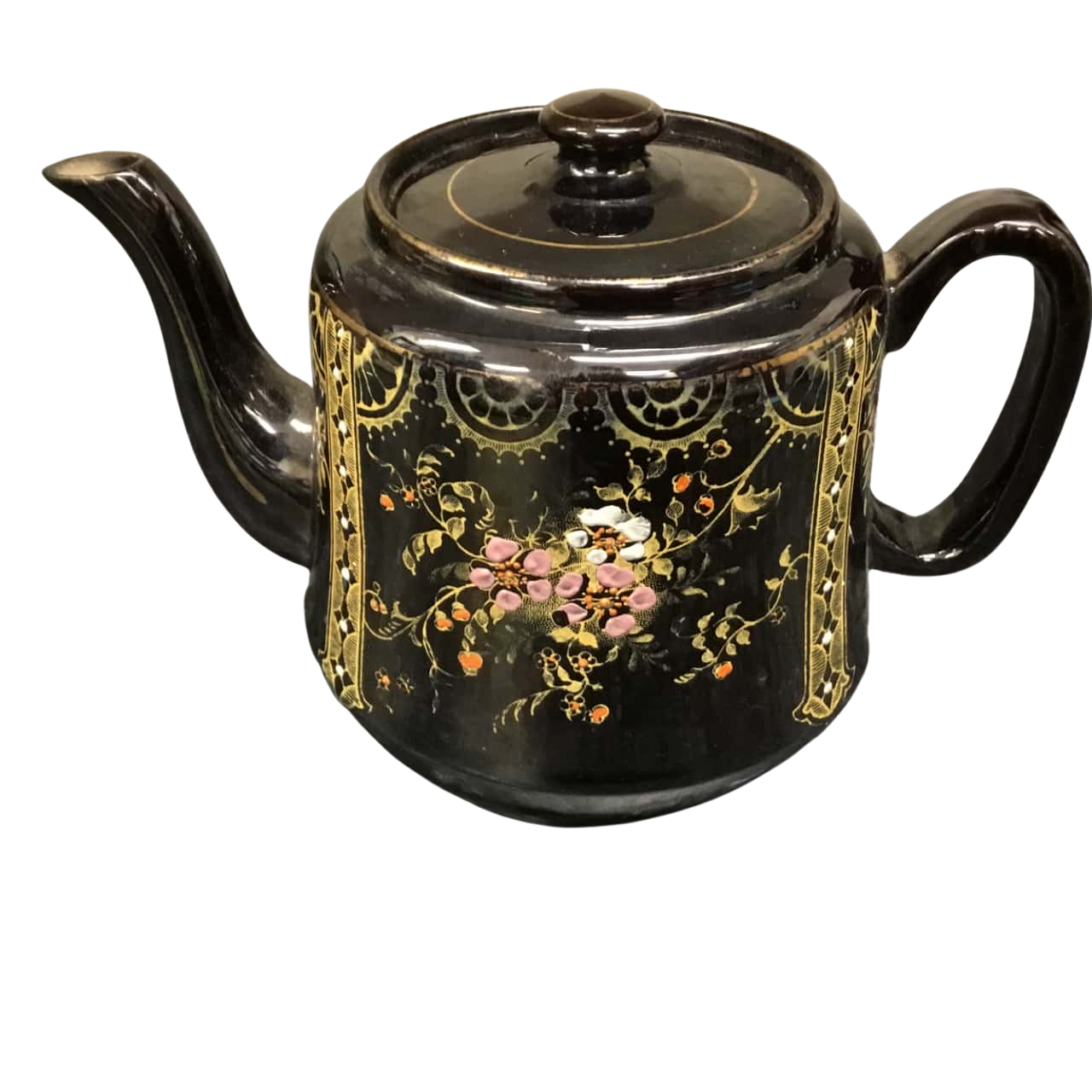 Hand Painted Victorian Teapot Approx 23 x 16cm