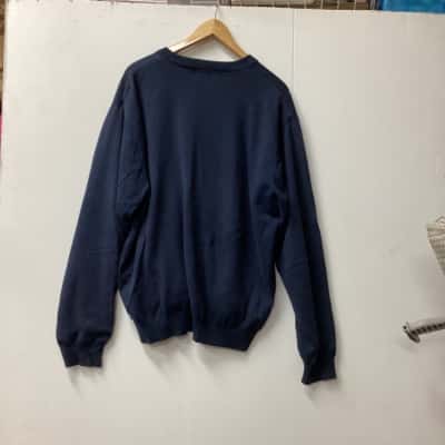 Greg Norman Mens  Size XXL V-Neck Jumper Navy Blue C
