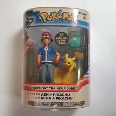 TOMY 2014 Pokémon Trainer Figure Ash + Pikachu - New In Package 