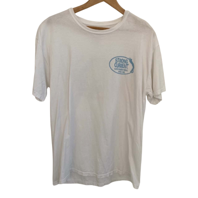 Malibu Vintage Apparel Mens  Size L Printed Shirt / Short Sleeve Shirt White 