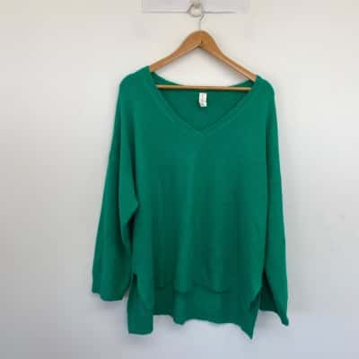 Elm Green Knit Jumper  Size 16 