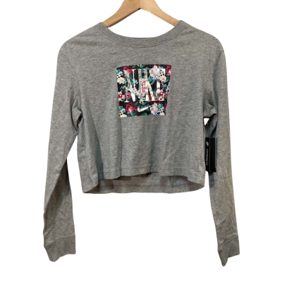 BNWT Nike Womens Size XS Grey Floral Crop Top