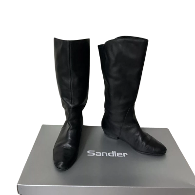 Sandler Seattle Boots  Size 7B Black Glove Fabric in box 