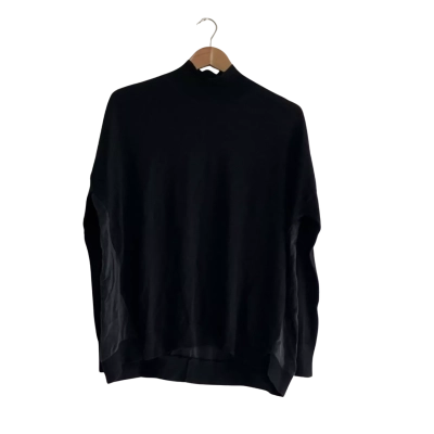 Witchery Silk blended Womens  Size M Long Sleeve Top Black  