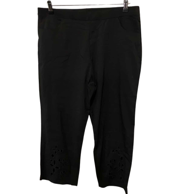 Whispers Cropped Pants Black Size 16
