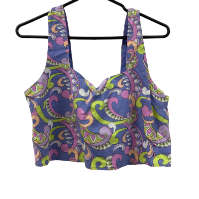 SPORTSGIRL MULTICOLOURED CROPPED TOP. BRAND NEW