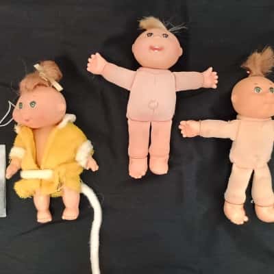 Cabbage Patch Kids Dolls 3 Small Vintage