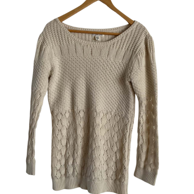 Billabong Womens  Size S Crew Neck knitted Jumper- Cream 