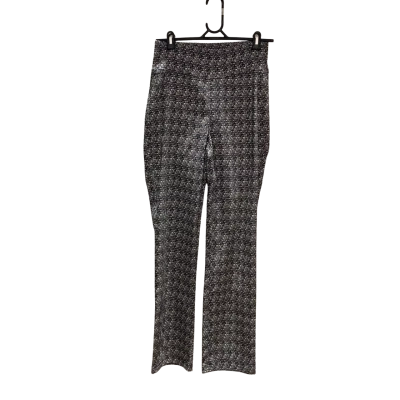  Veducci Womens  Size 10 High Waisted Pants / Slim Fit Pants Black  / White Flecked Weave RRP $129