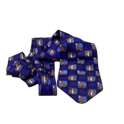  Vintage Mens Winnie The Pooh "Tigger" 100% Silk  Tie Blue 