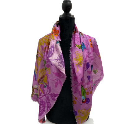 Blue Illusion Silk Scarf 