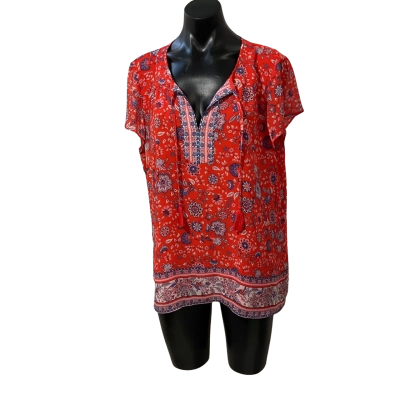 Just Jeans Womens  Size 16 Blouse Floral / Red 