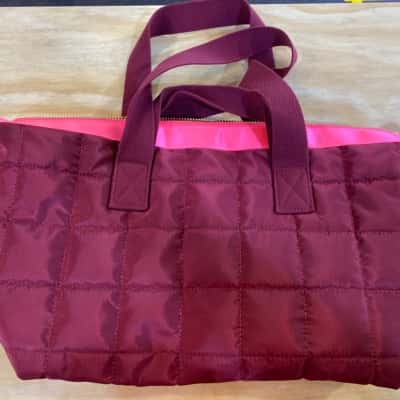 Elm + King Unisex Tote Bag Maroon / Pink  