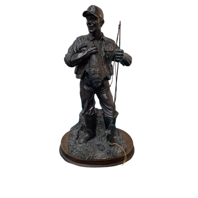 Dezine Veronese Metal Sculpture Fisherman 