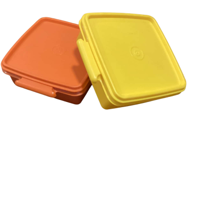 2 retro sandwich Tupperware containers 