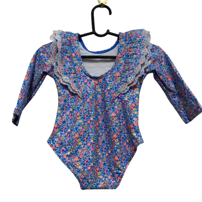 Sprout Kids swimsuit Size 0-6-12m Blue / Floral 