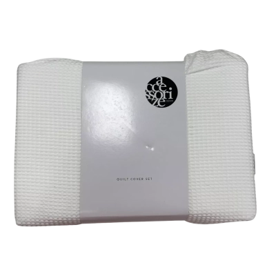 Accessorize White Waffle Quilt Cover Set-Double!