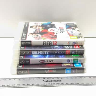 PS3 Video Game Lot FIFA 12 Call Of Duty Ghosts AFL Live WWE 2K14 Games