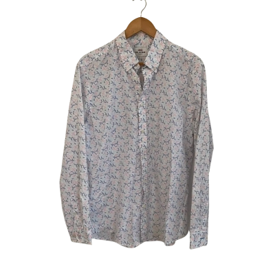 Ben Sherman Mens  Size L Long Sleeve Shirt Blue / Pink  / White 