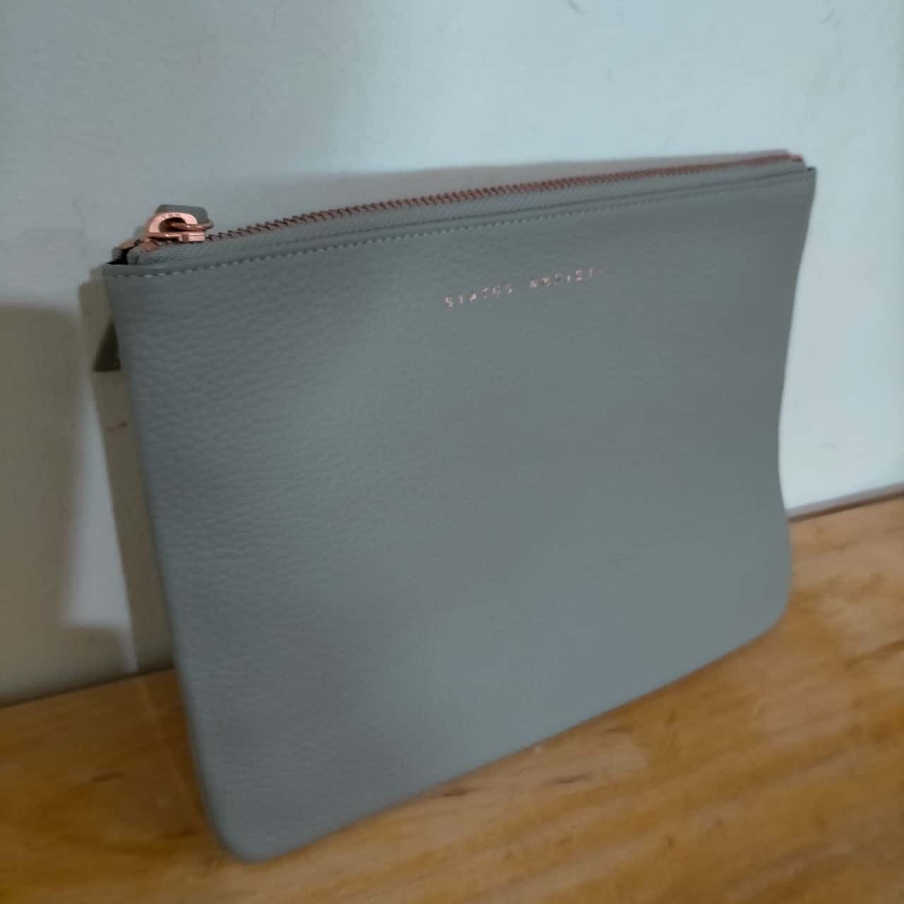 Status Anxiety Grey Leather Clutch AS NEW(s)