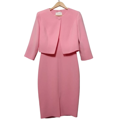 Anthea Crawford Women's Size 8 & 10 Pink Sleeveless Dress with matching Jacket 