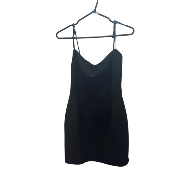 White Fox Womens  Size M Does Air matter mini dress Black 