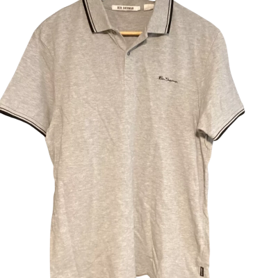 Ben Sherman Mens Polo shirt  Size L Grey 