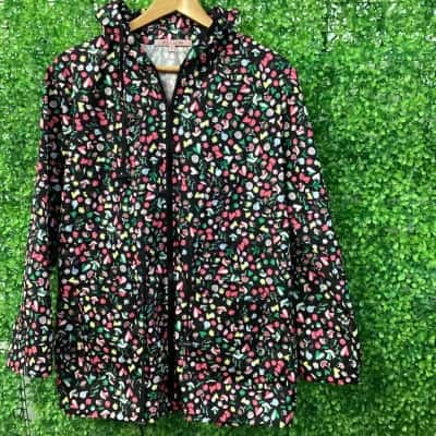 Review Womens  Size S Hooded Jacket Black  / Floral 
