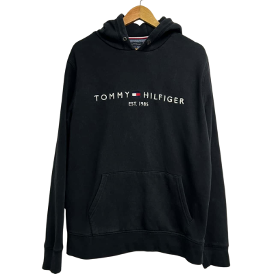 Tommy Hilfiger Mens Size XL Black Hoodie 