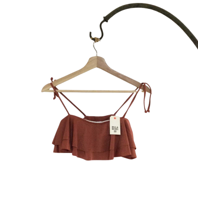 Billa Bong Women's Size 14 Ruffle Swimwear Bra Sienna 