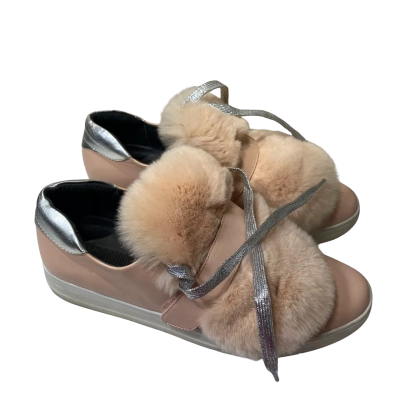  Womens Size 39 faux-fur lined slip-on sneaker / loafer