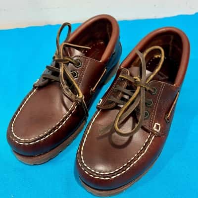 Colorado Brown Leather Boat Shoes Size 3
