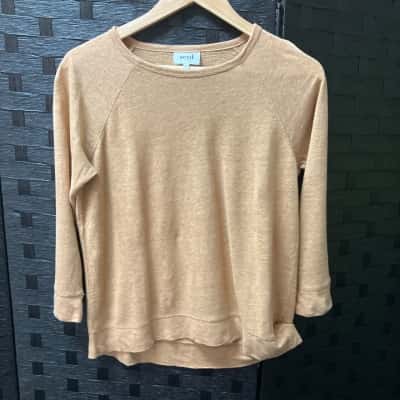 Seed Heritage Womens  Size XXS Long Sleeve Top Brown 