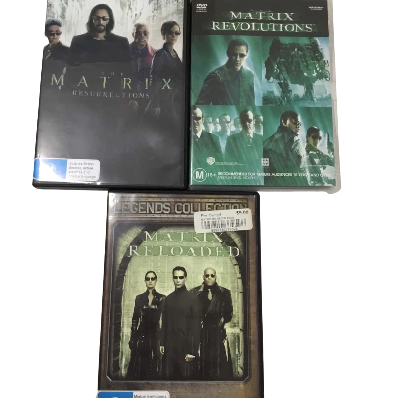 Matrix Dvd R 3 x Matrix DVD's