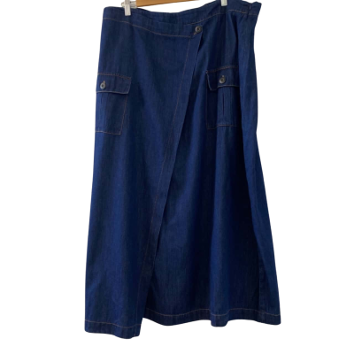 Adrift Women's Charley Pocket Skirt in Dark Wash Size 2XL Maxi Skirt (**Brand New** with tag RRP $179 David Jones)