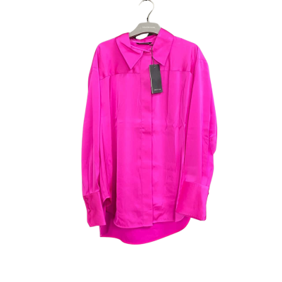 Country Road Neon Pink satin shirt Women's size 10