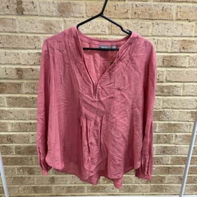 Sussan Womens pink long sleeve top Size 14 